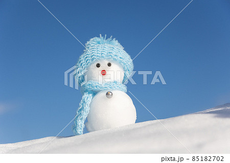 水色帽子の雪だるま 水色帽子の雪だるま 85182702