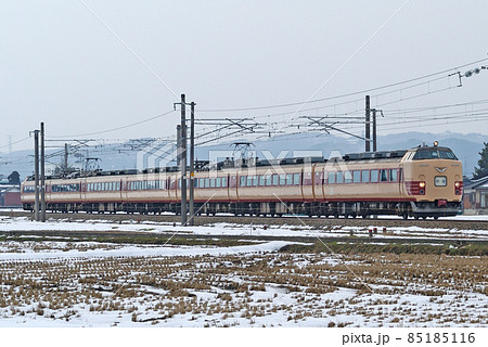 北陸本線　石動－福岡　JR西日本　485系　Y31編成（金沢）　しらさぎ　回送 85185116