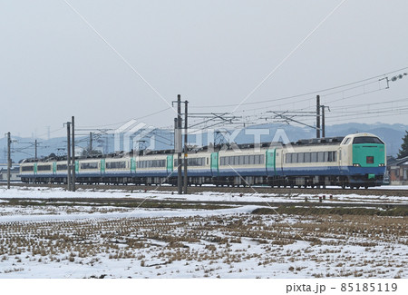 北陸本線　石動－福岡　JR西日本　485系　R2編成（新潟）　はくたか 85185119