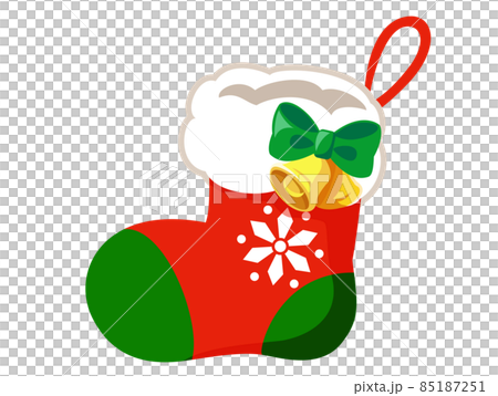 クリスマスソックス 赤色 クリスマス素材のアイコン/ベクター画像 85187251