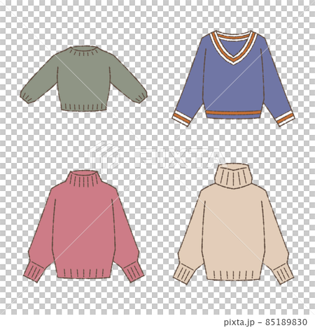 いろんなセーターのイラストセット 85189830