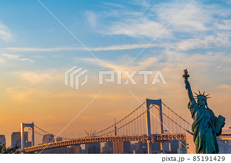 【東京の都市風景】お台場周辺の夕景 【東京の都市風景】お台場周辺の夕景 85191429