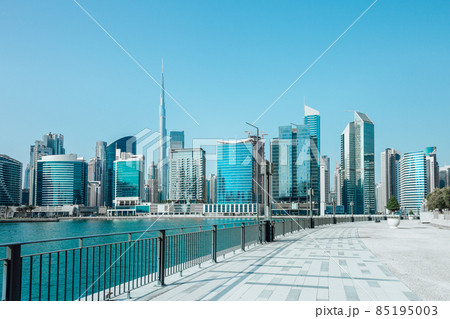 Daytime view of the Business Bay skyline, Dubai, UAE 85195003