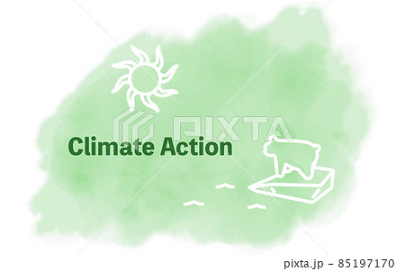 水彩風、SDGs ゴール13、気候変動に具体的な対策を 85197170