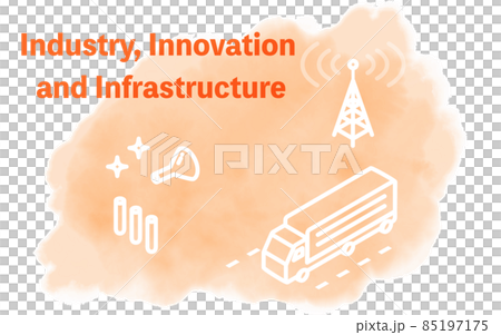 水彩風格,SDGs Goal 9,讓我們為產業和創新奠定基礎 水彩風格,SDGs Goal 9,讓我們為產業和創新奠定基礎 85197175