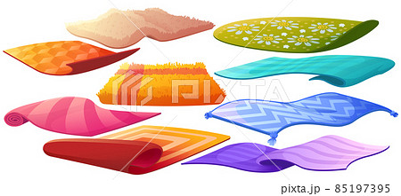 Set of carpets or rugs of different shape, design Set of carpets or rugs of different shape, design 85197395