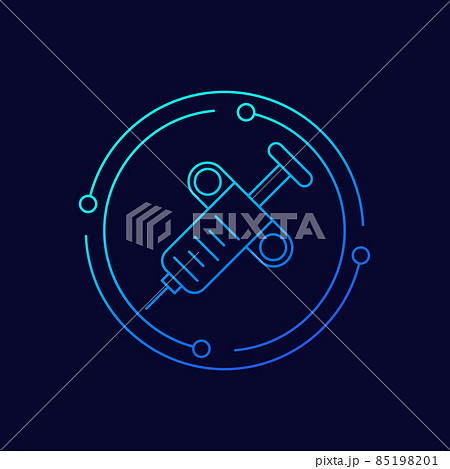 biopsy line icon, vector art 85198201