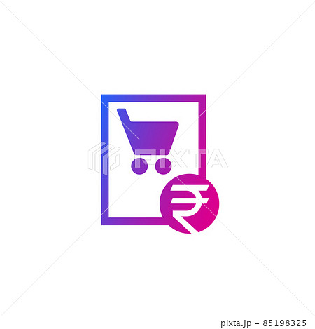 order, purchase icon with rupee order, purchase icon with rupee 85198325