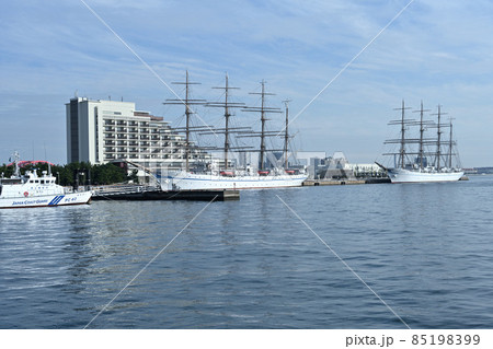 神戸港に停泊中の「日本丸」「海王丸」　メリケンパークより 85198399