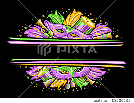 Vector Border for Mardi Gras Carnival  85200535