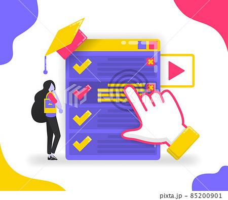 Illustration of choosing a department or job for students and graduates. Application for graduation planning and careers for doctoral program. flat vector concept for Landing page, website, mobile, ui Illustration of choosing a department or job for students and graduates. Application for graduation planning and careers for doctoral program. flat vector concept for Landing page, website, mobile, ui 85200901