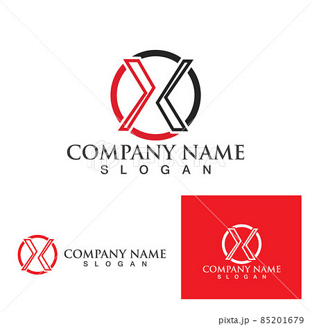 X Letter Logo Template vector icon 85201679