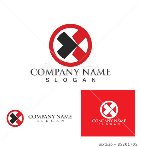 X Letter Logo Template vector icon 85201705