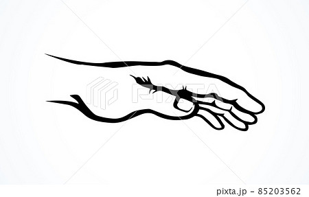 Praying hands. Vector drawing icon 85203562