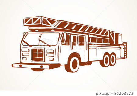 Fire truck. Vector drawing 85203572