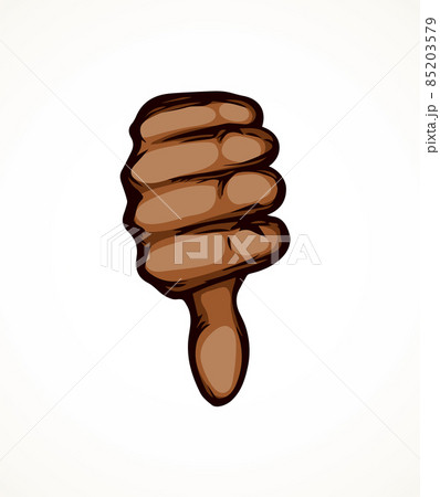Thumb down sign. Vector drawing 85203579