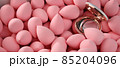 beauty background a bunch of pink gentle makeup sponges and a mirror banner 85204096