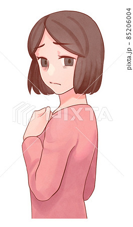 心理的外傷を負う女性のイラスト 心理的外傷を負う女性のイラスト 85206004
