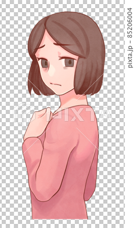 心理的外傷を負う女性のイラスト 心理的外傷を負う女性のイラスト 85206004