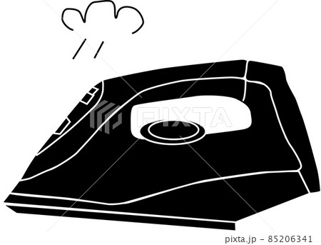 アイロンをかけるシルエット素材のイラスト素材