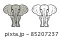 前を向いたサバンナの像 85207237