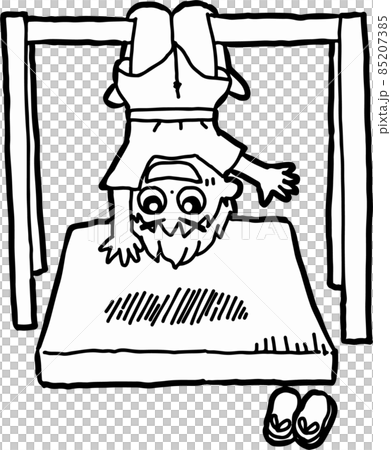 一個男孩擊打單槓 85207385