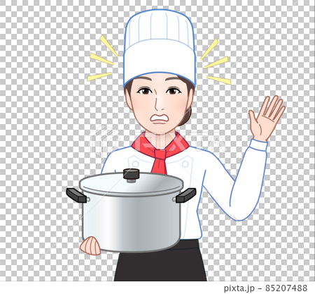 Illustration of a young and beautiful cook Illustration of a young and beautiful cook 85207488