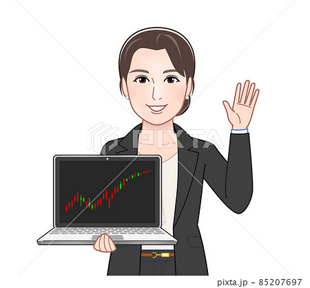 お洒落なスーツを着た女性 85207697