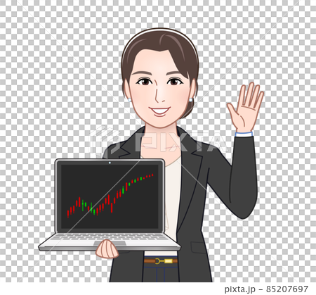 お洒落なスーツを着た女性 85207697