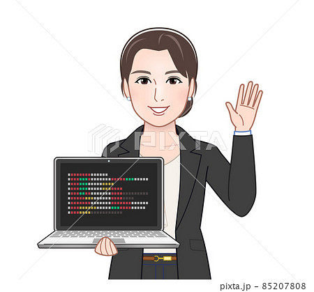 お洒落なスーツを着た女性 お洒落なスーツを着た女性 85207808