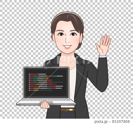お洒落なスーツを着た女性 お洒落なスーツを着た女性 85207808