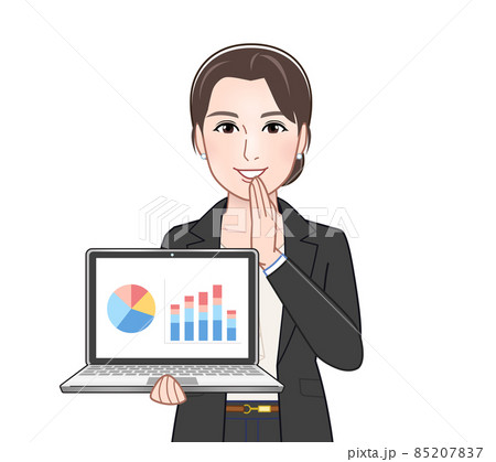 お洒落なスーツを着た女性 85207837
