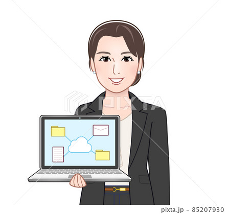 お洒落なスーツを着た女性 85207930