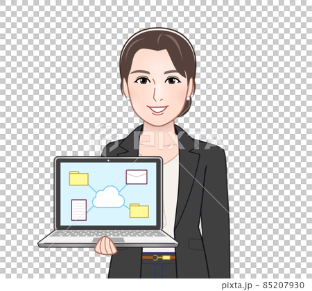 お洒落なスーツを着た女性 85207930