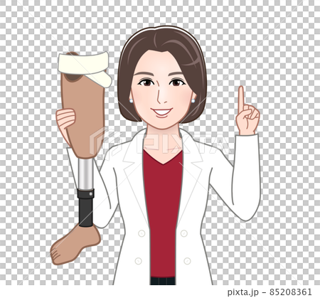 Illustration of a medical worker in a white coat Illustration of a medical worker in a white coat 85208361