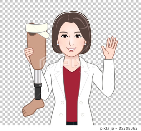 Illustration of a medical worker in a white coat Illustration of a medical worker in a white coat 85208362