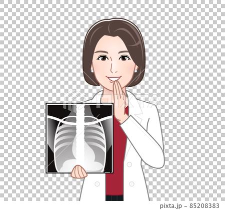Illustration of a medical worker in a white coat Illustration of a medical worker in a white coat 85208383