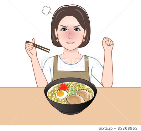 おいしい食事を取る女性 85208965