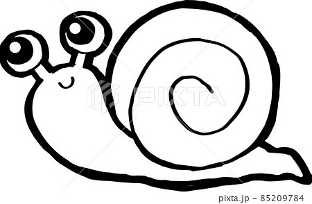 にっこり笑顔のかたつむり 85209784