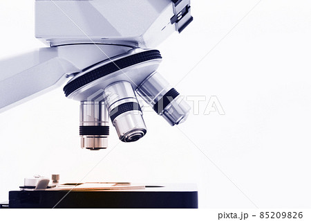 Microscope Isolated on the White Background 85209826