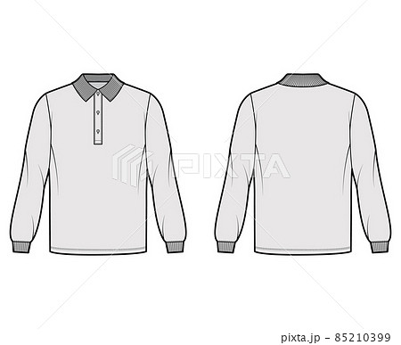 Shirt Polo Oversized Technical Fashion のイラスト素材
