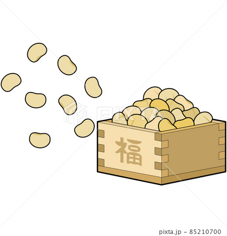 豆まきのイラスト（アウトラインあり） 85210700