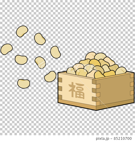 豆まきのイラスト（アウトラインあり） 85210700