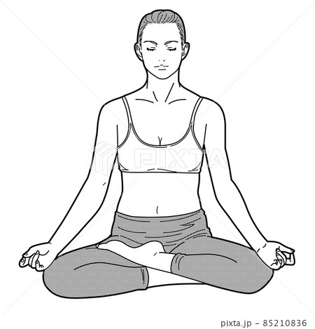 ヨガをする女性 ヨガをする女性 85210836