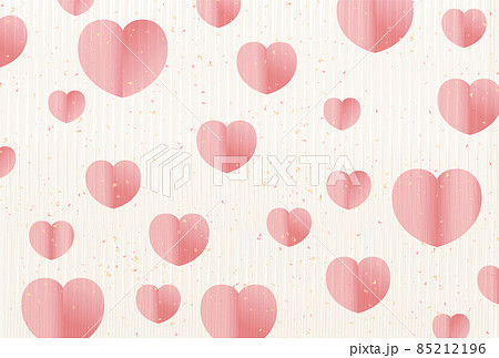 バレンタイン ハート ピンク 背景のイラスト素材