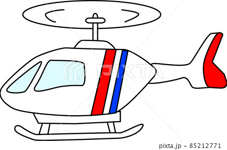 飛んでいるヘリコプターのイラスト素材のイラスト素材