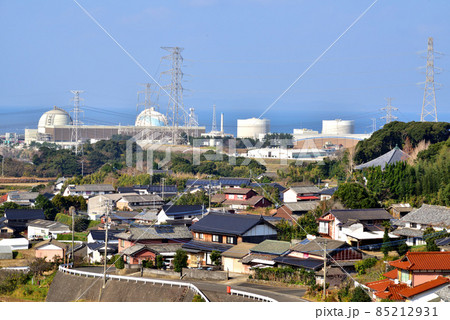 原子力発電所のある風景　九州電力玄海原子力発電所　佐賀県玄海町　 85212931