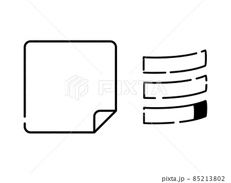 文房具 付箋のイラスト素材