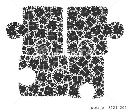 Puzzle Recursion Icon Collage of Self Items 85214205