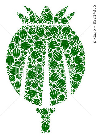 Poppy Head Recursive Icon Composition of Self Items Poppy Head Recursive Icon Composition of Self Items 85214355